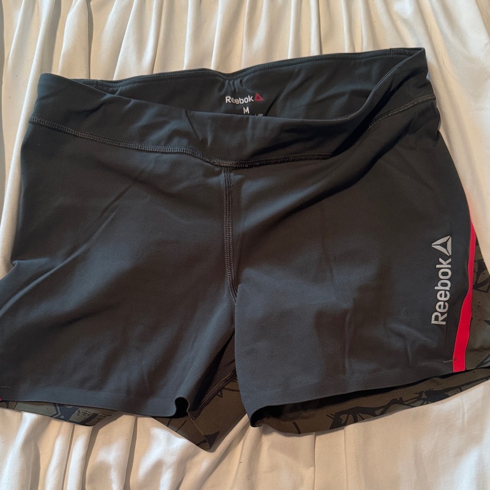 Spartan Reebok Women's Grey and olive green with red accents Athletic Shorts